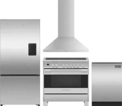 4 Piece Package Includes Refrigerator, Range, Hood And Dishwasher